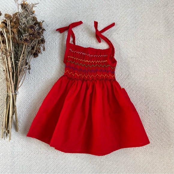 Vintage Smocked & Embroidered Sundress - Picture 3 of 3